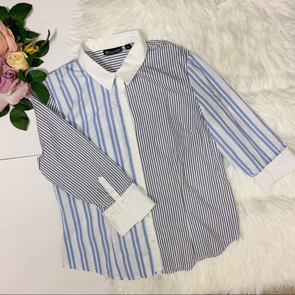 New York & Company Tops - NY&Com.| stripes buttons down shirt